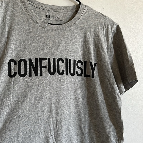 Goods of Desire Confuciusly T-Shirt, Gray Men's Size Medium - Picture 7 of 7